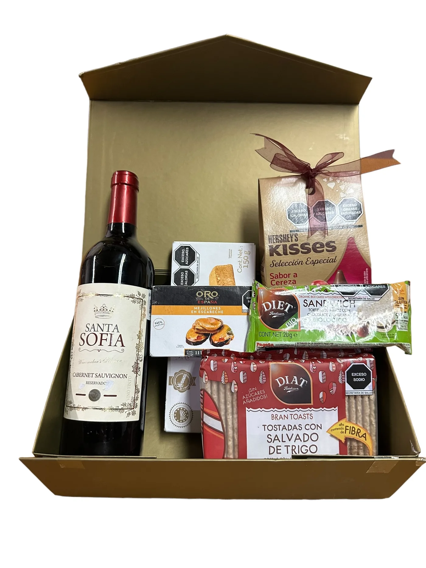 Contenido de canastas navideñas originales: productos gourmet y bebidas